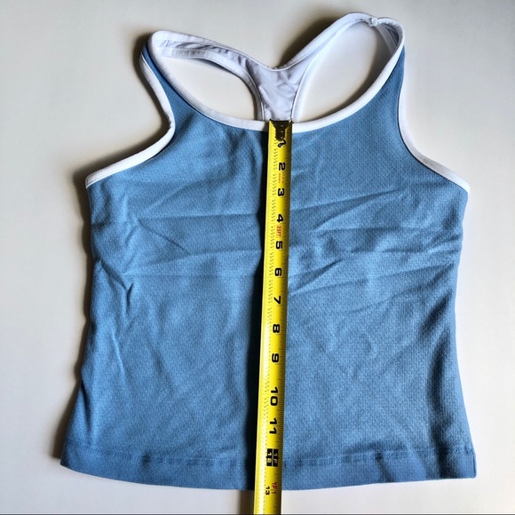 MORET ULTRA Racerback Tank Top CoolMax Medium Blue Built In Bra Women’s - Picture 9 of 15